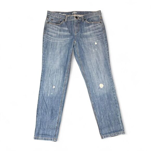 Ann Taylor LOFT Women’s Size 6 Boyfriend Jeans Distressed Medium Wash 100% Cotto - Picture 1 of 6